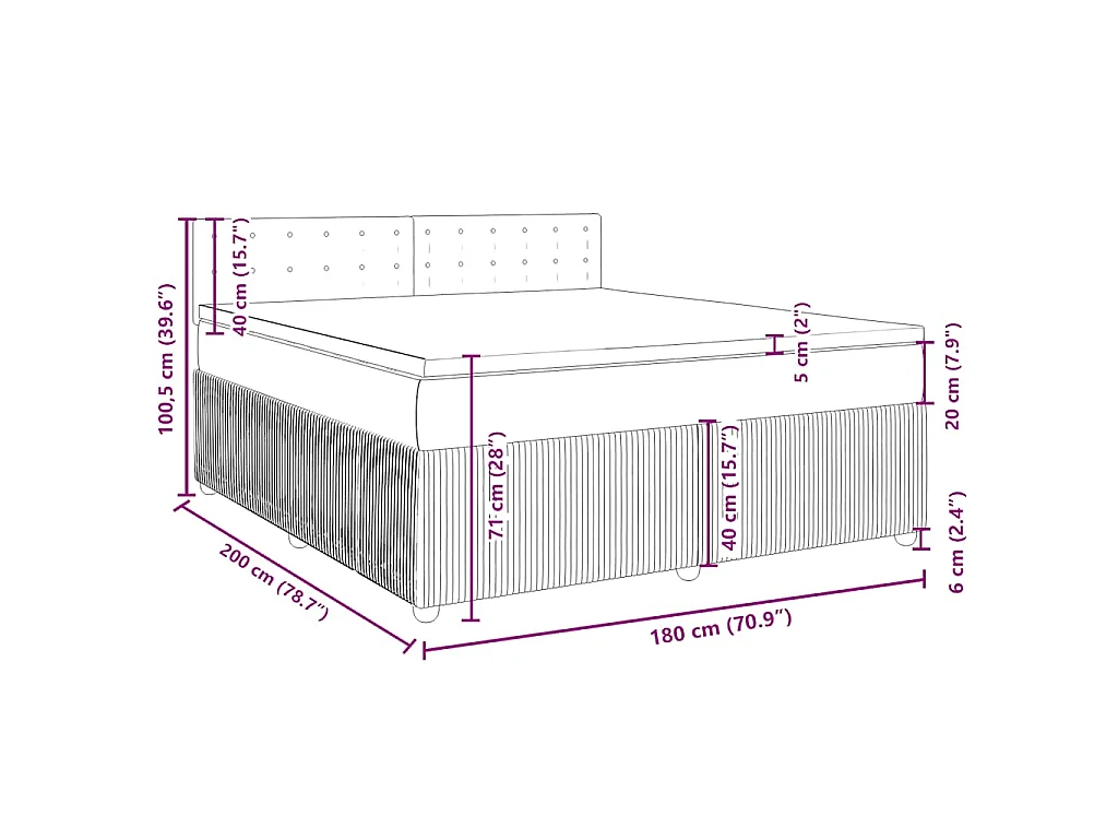 Boxspring met matras fluweel zwart 180x200 cm