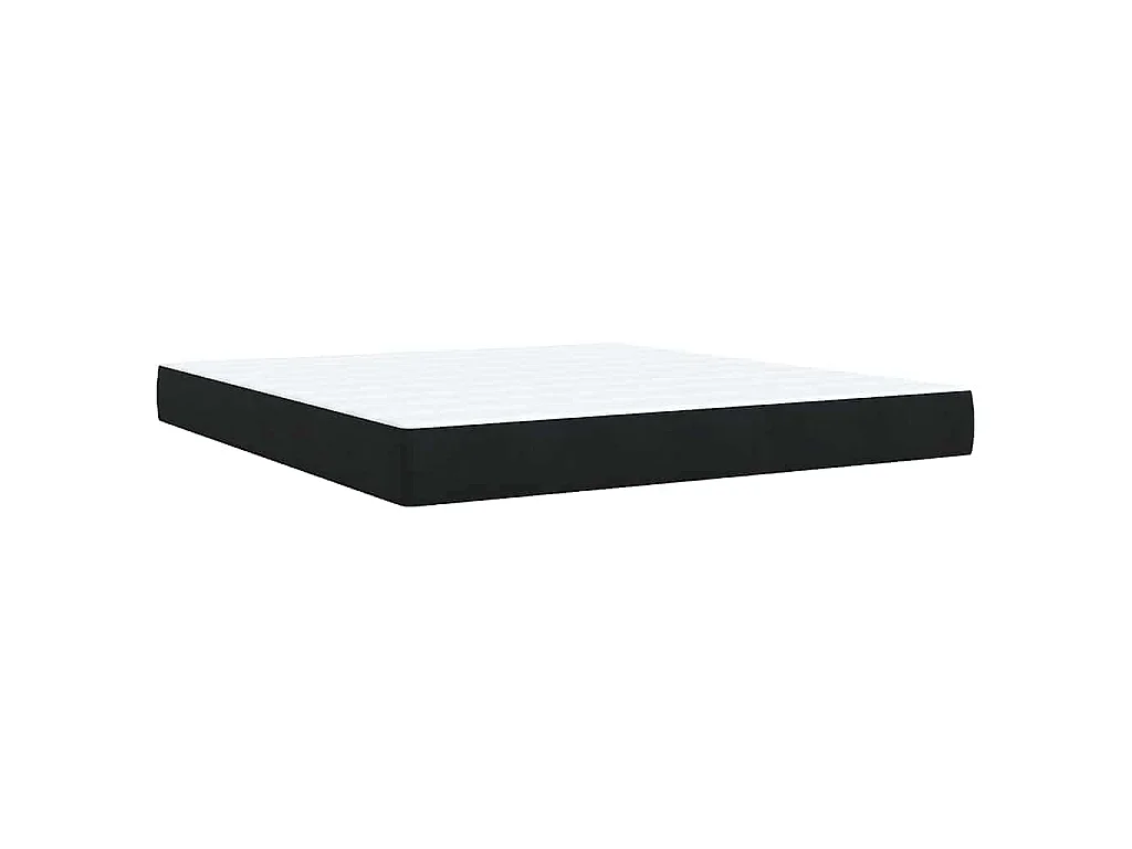 Boxspring met matras fluweel zwart 180x200 cm