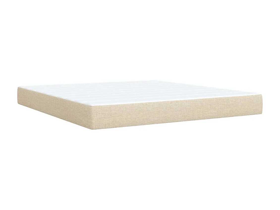 Boxspringbett mit Matratze Creme 180x200 cm Stoff