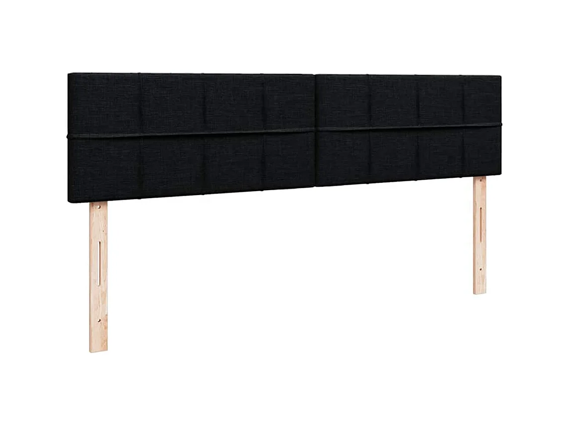 Ottoman-Bett mit Matratzen & LEDs Schwarz 180x200 cm Samt