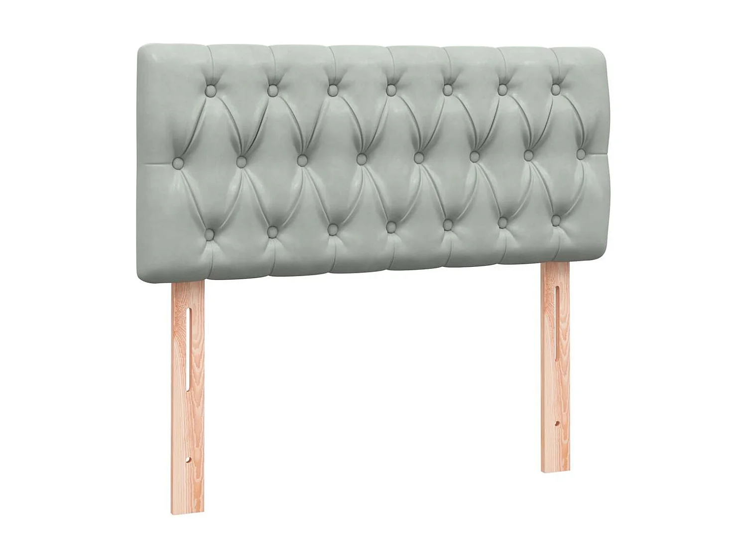 Boxspring met matras fluweel lichtgrijs 90x210 cm