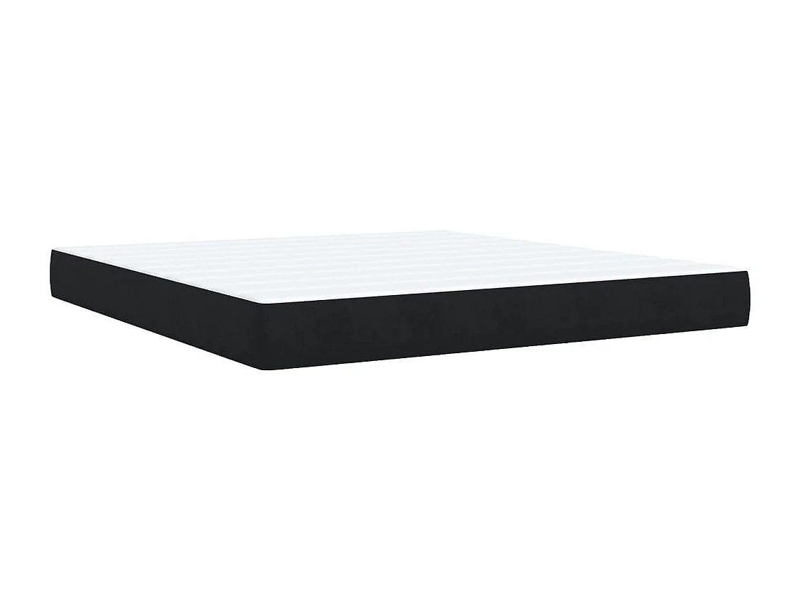 Boxspringbett mit Matratze Schwarz 180x200 cm Samt