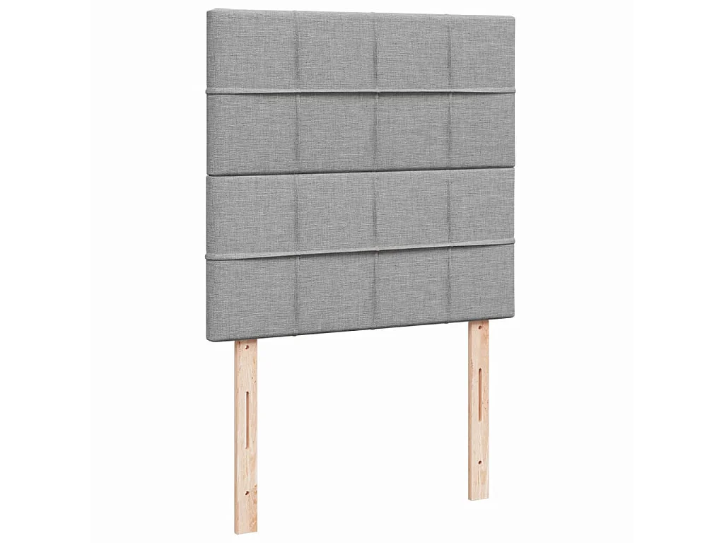 Cama com molas/colchão 90x200 cm tecido cinza-claro