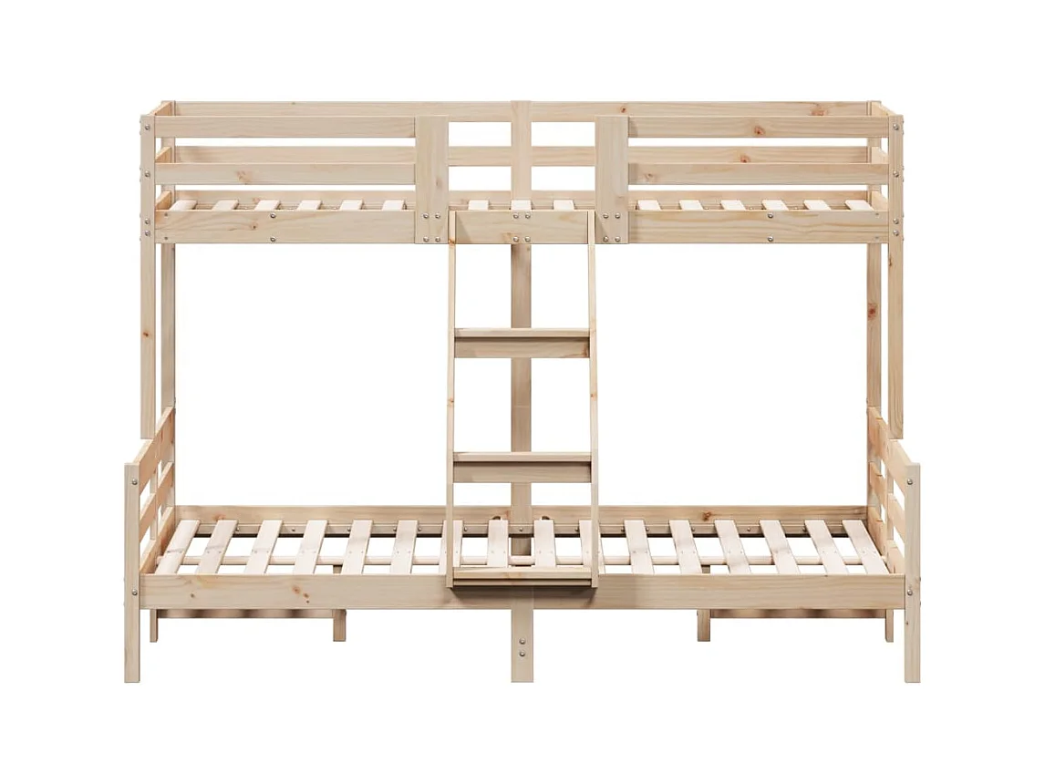 Letto a Castello 80x200/140x200 cm in Legno Massello di Pino