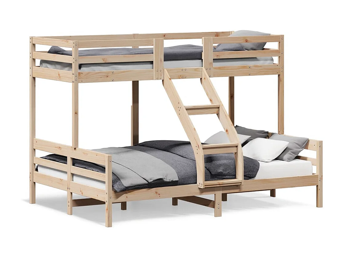 Stapelbed massief grenenhout 80x200/140x200 cm