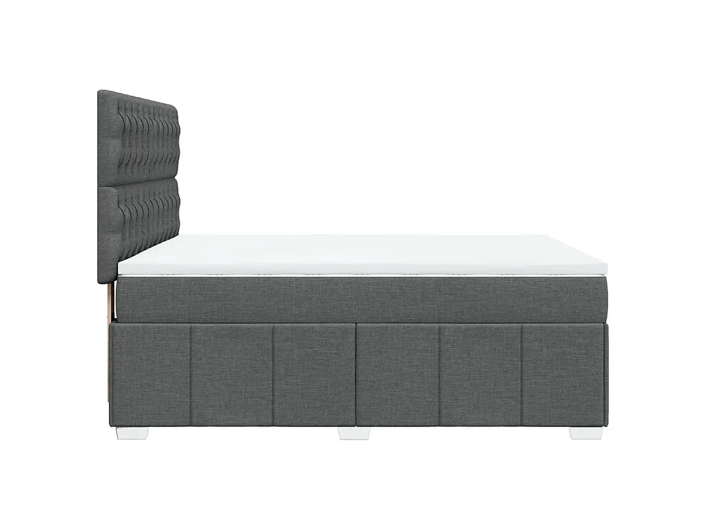 Boxspringbett mit Matratze Dunkelgrau 160x200 cm Stoff