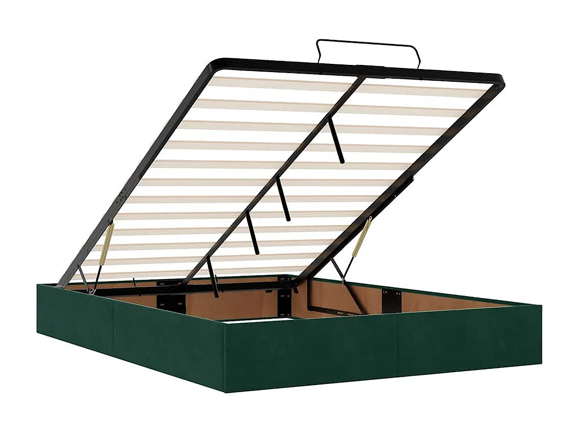 Struttura Letto Pouf con Materassi 140x200 cm in Velluto