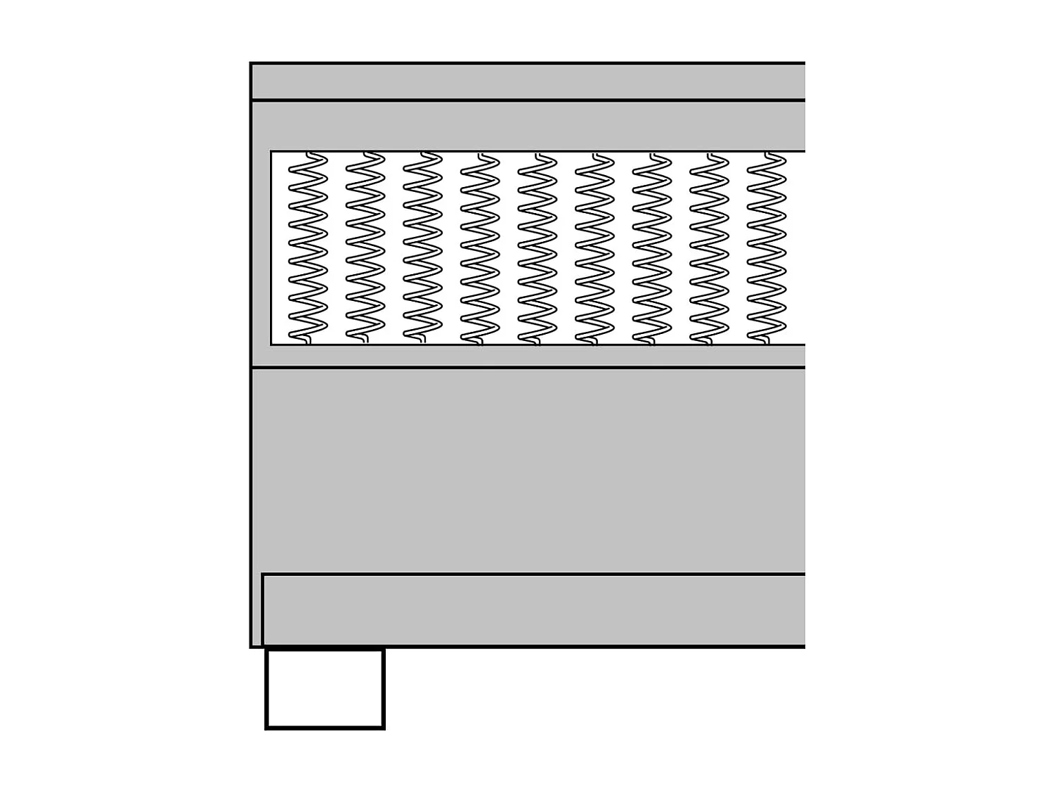 Cama boxspring 140x200 cm tecido cinzento-escuro