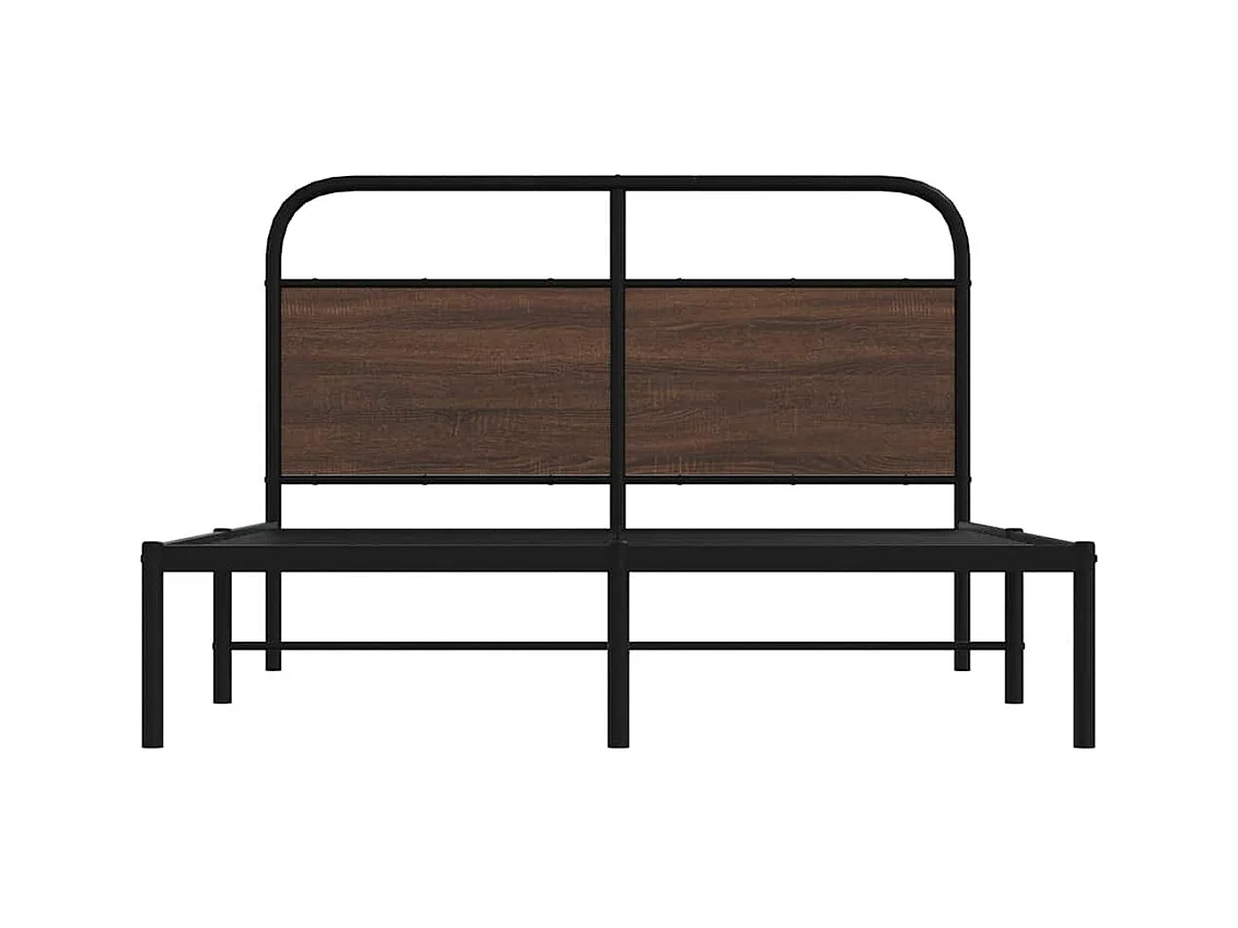 Cadre de lit sans matelas 160x200 cm chêne marron