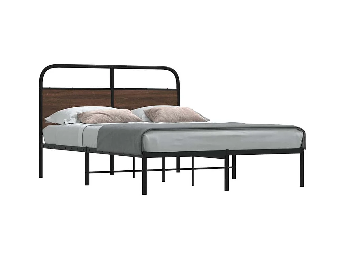 Cadre de lit sans matelas 160x200 cm chêne marron
