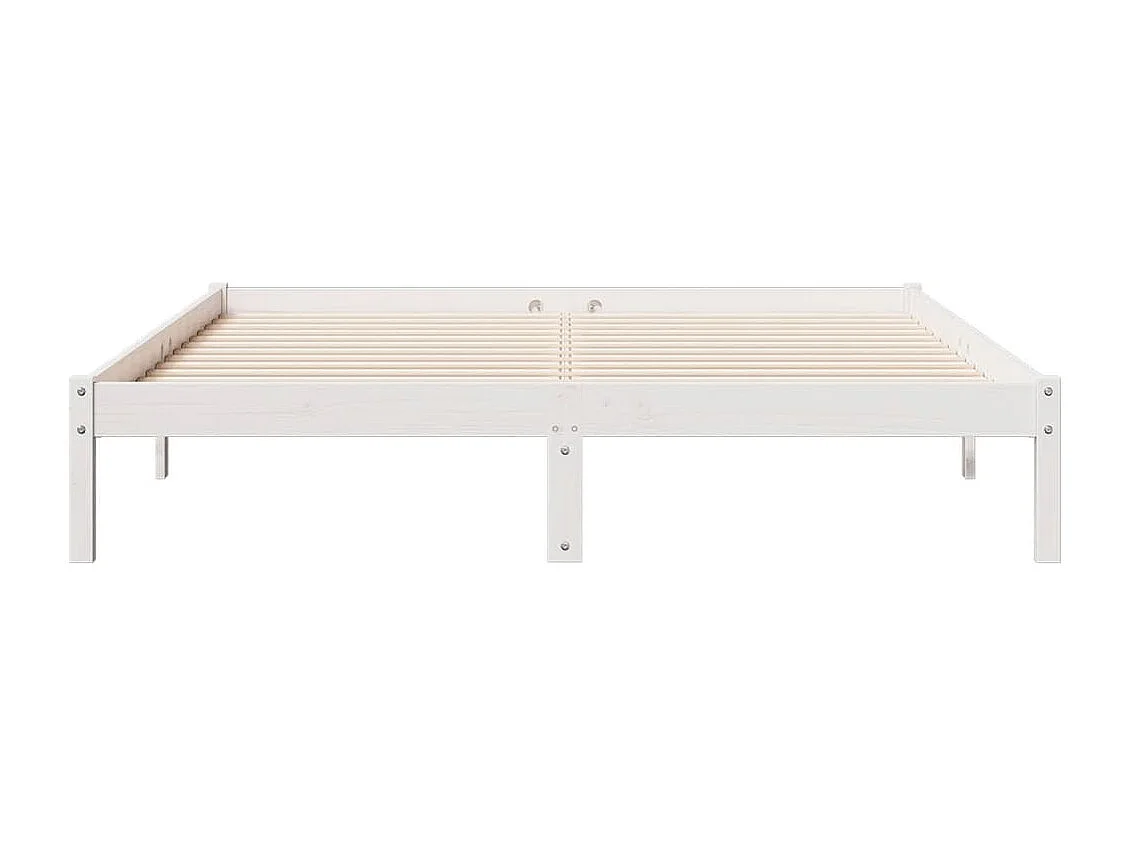 Cadre de lit extra long sans matelas 140x210 cm bois massif pin