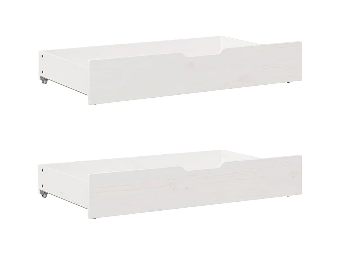 Cadre de lit sans matelas blanc 90x200 cm bois de pin massif