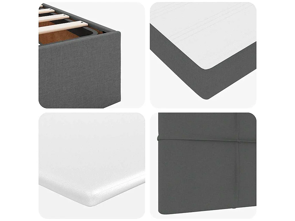 Ottoman bed met matras 100x200cm stof donkergrijs