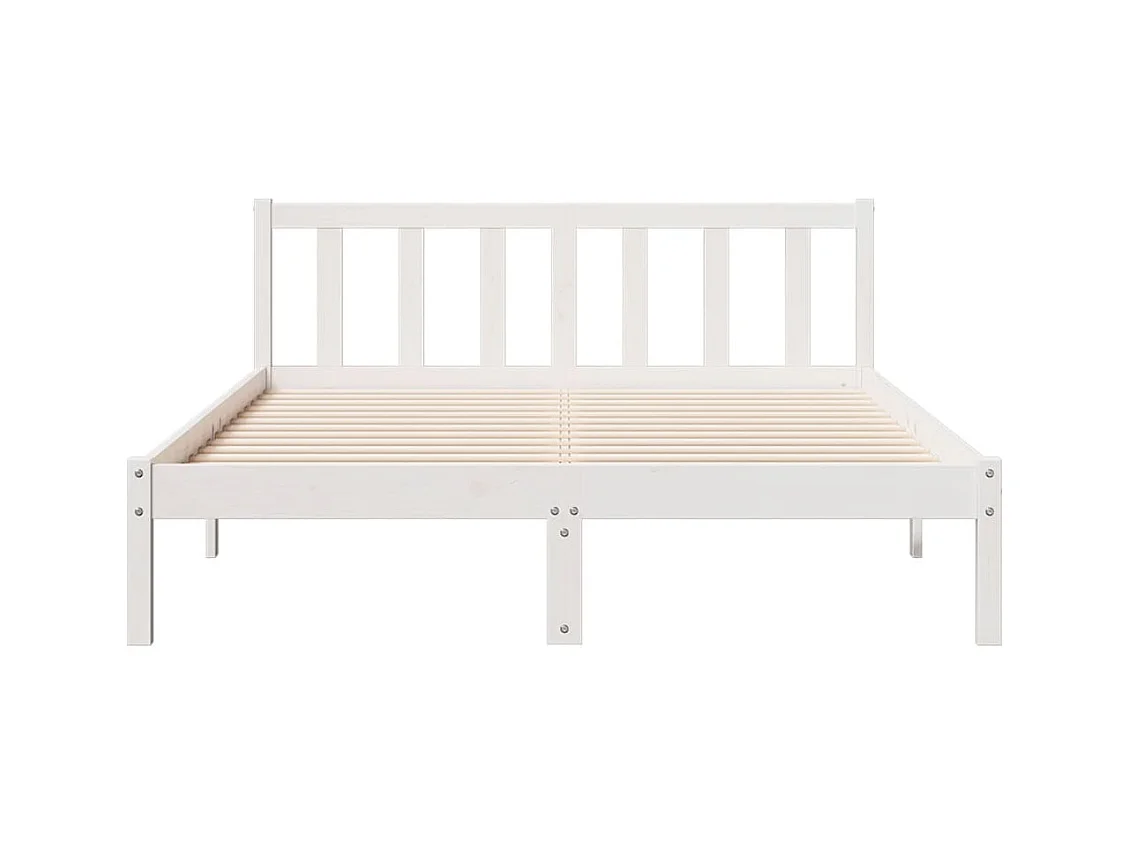 Cadre de lit extra long sans matelas 160x210 cm bois massif pin