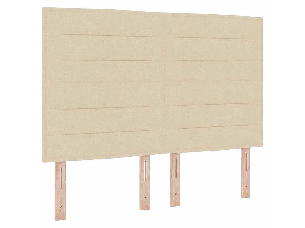 Boxspringbed met matras met hoofdeinde Crème 140 x 200 cm Stof