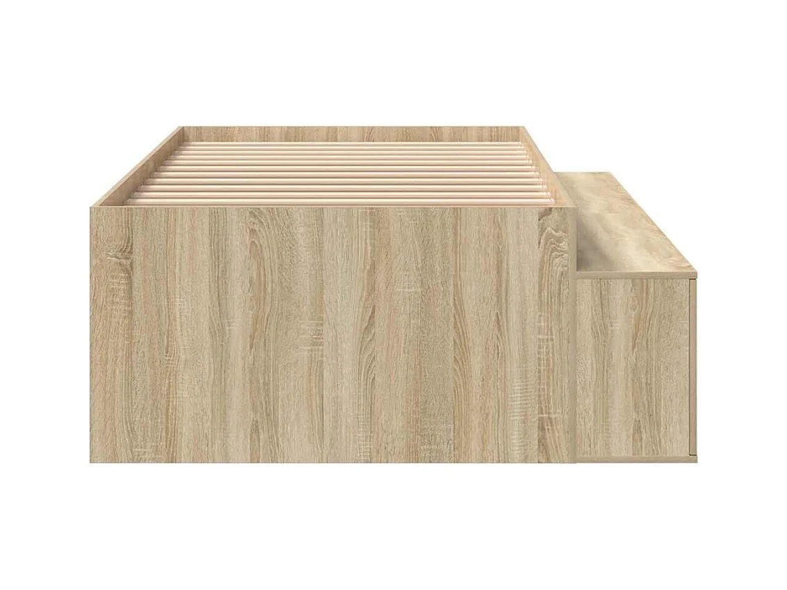 Cadre de lit avec rangement Chêne sonoma 90 x 190 cm