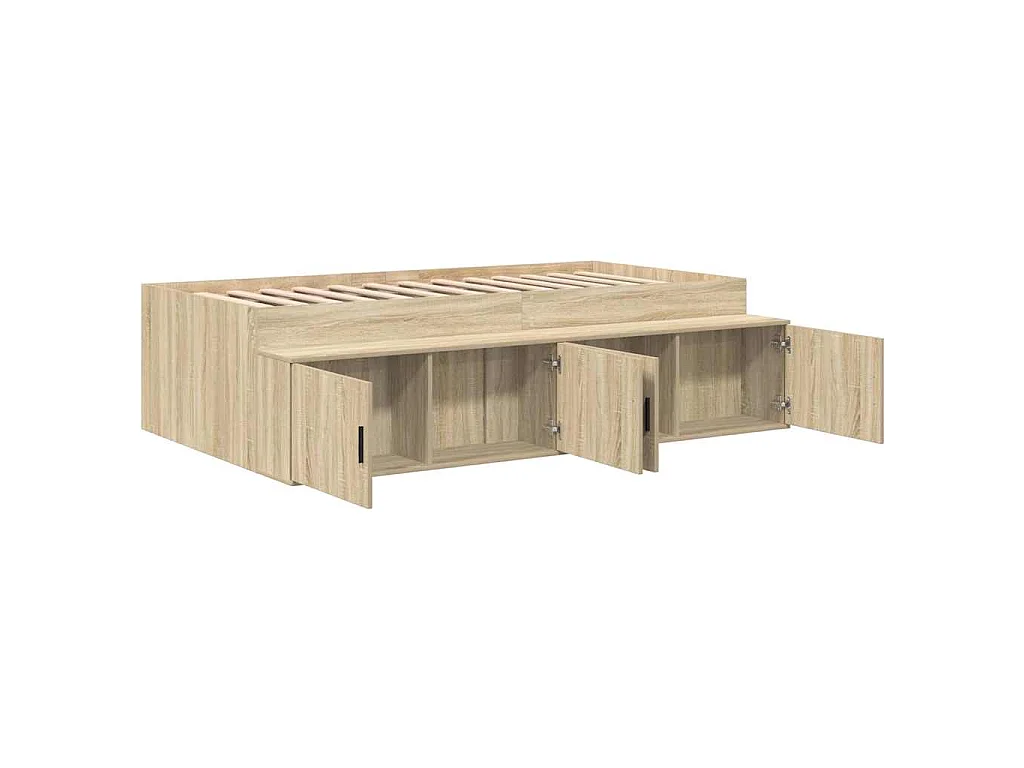 Cadre de lit Chêne Sonoma 90 x 190 cm Bois d'ingénierie