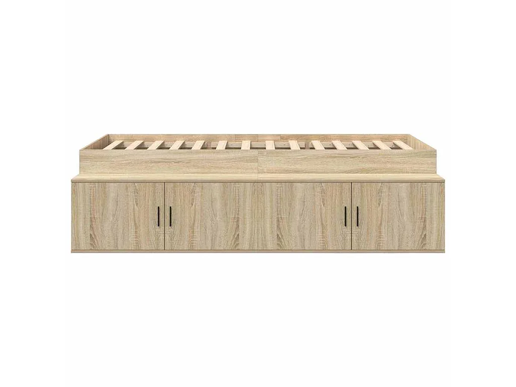 Cadre de lit Chêne Sonoma 90 x 190 cm Bois d'ingénierie