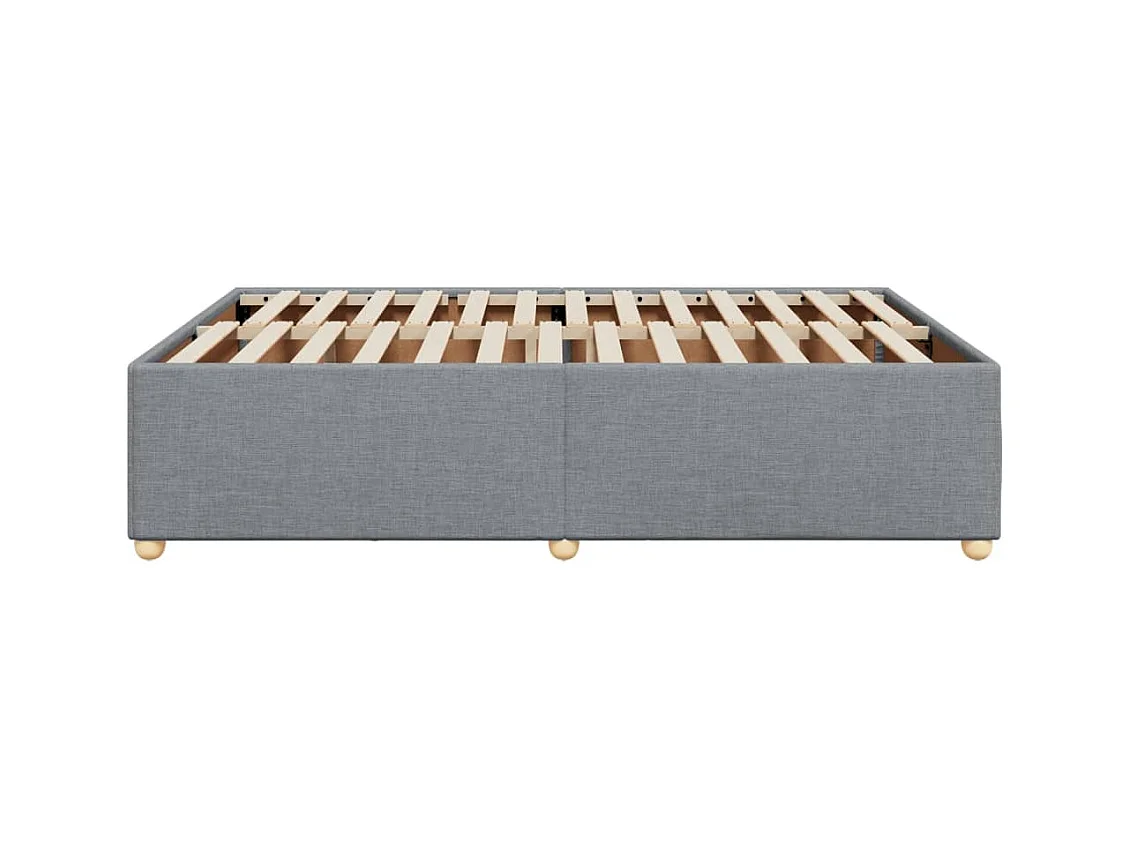 Bettgestell ohne Matratze Hellgrau 140x200 cm Stoff