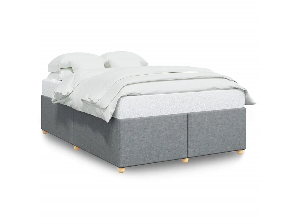 Bedframe zonder matras stof lichtgrijs 140x200 cm