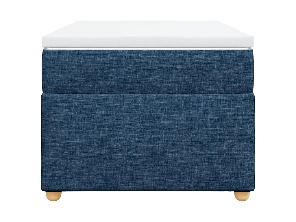 Boxspring met matras stof blauw 90x200 cm
