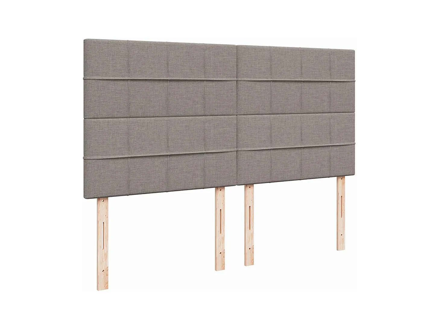 Cadre de lit ottoman avec matelas taupe 180x200 cm tissu