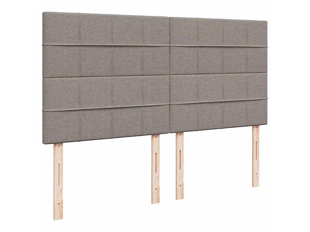Cadre de lit ottoman avec matelas taupe 180x200 cm tissu