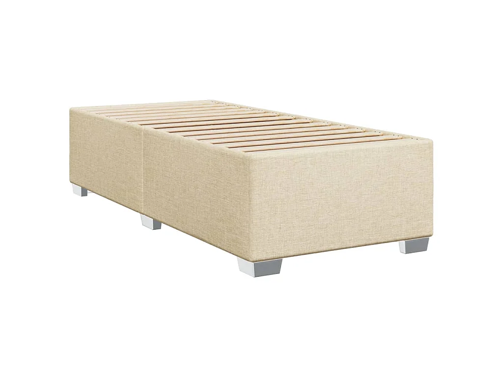 Cama com molas/colchão 90x190 cm tecido cor creme