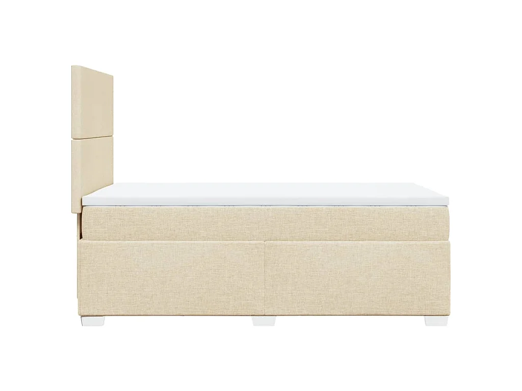 Cama com molas/colchão 90x190 cm tecido cor creme