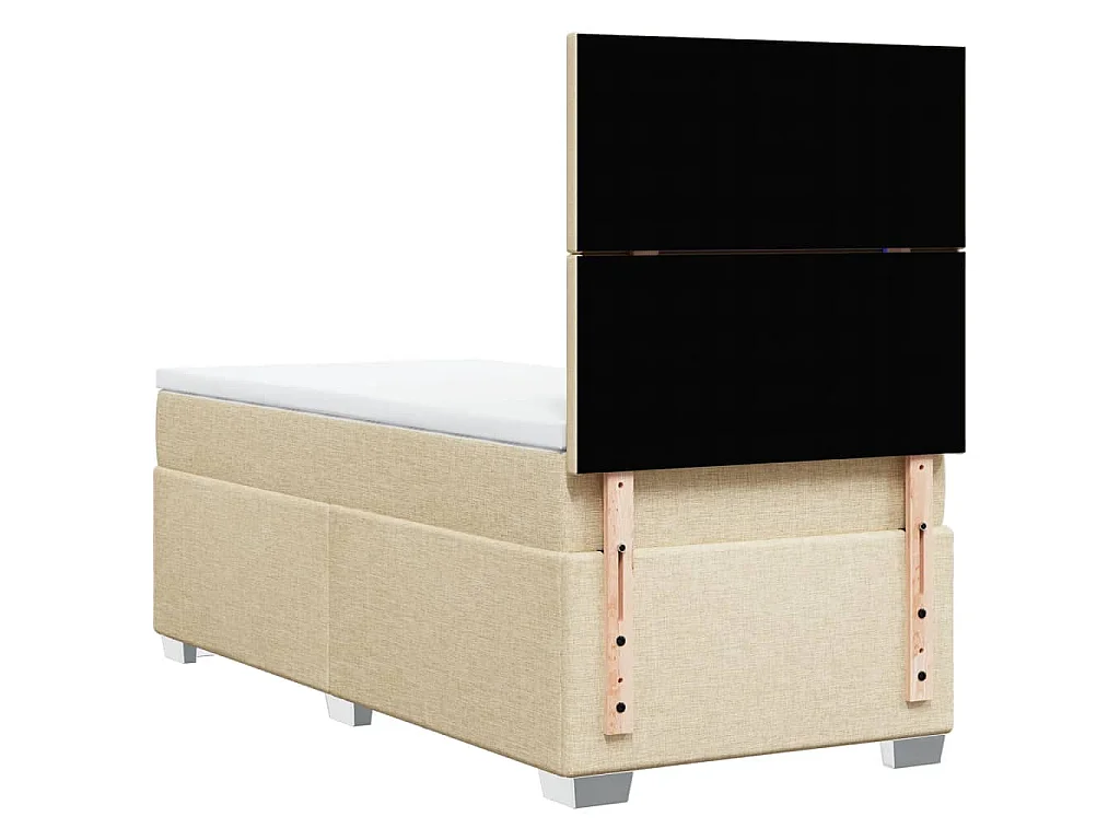Cama com molas/colchão 90x190 cm tecido cor creme