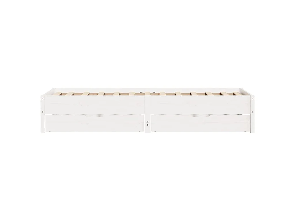 Cadre de lit sans matelas blanc 90x190 cm bois de pin massif