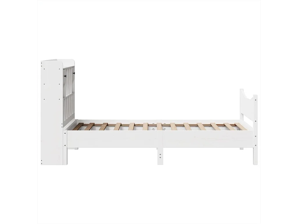Cadre de lit sans matelas blanc 90x190 cm bois de pin massif