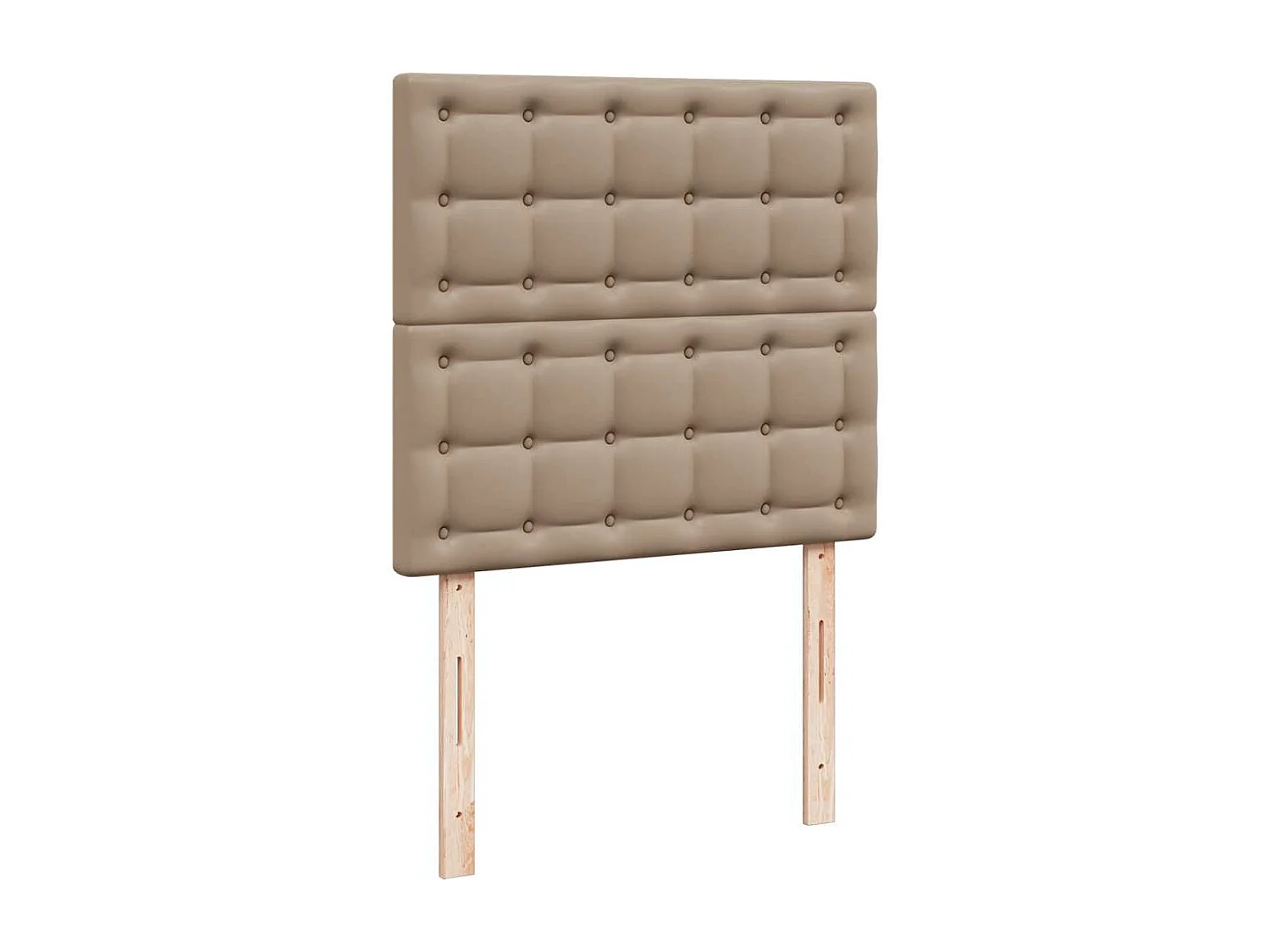 ottomaanse bed met matras 100x200cm kunstleer cappuccinokleurig