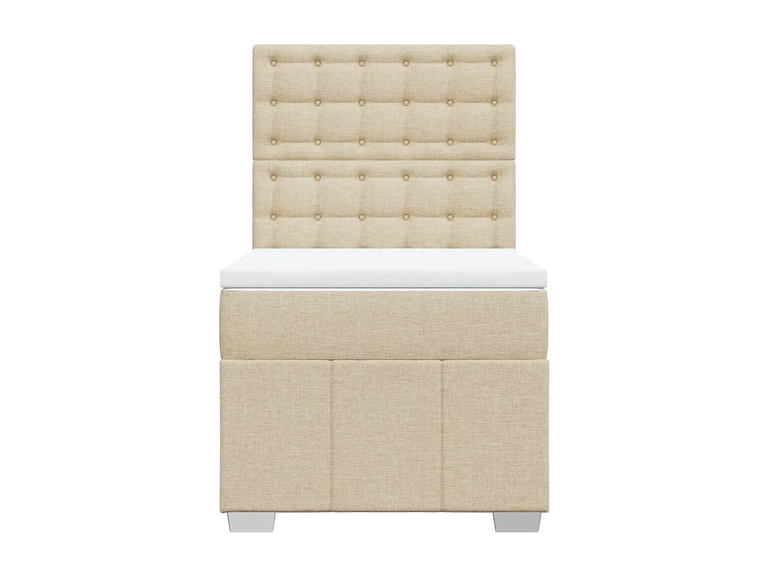 Giroletto a Molle con Materasso Crema 90x200 cm inTessuto