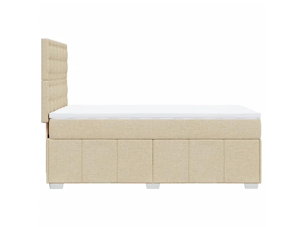Giroletto a Molle con Materasso Crema 90x200 cm inTessuto