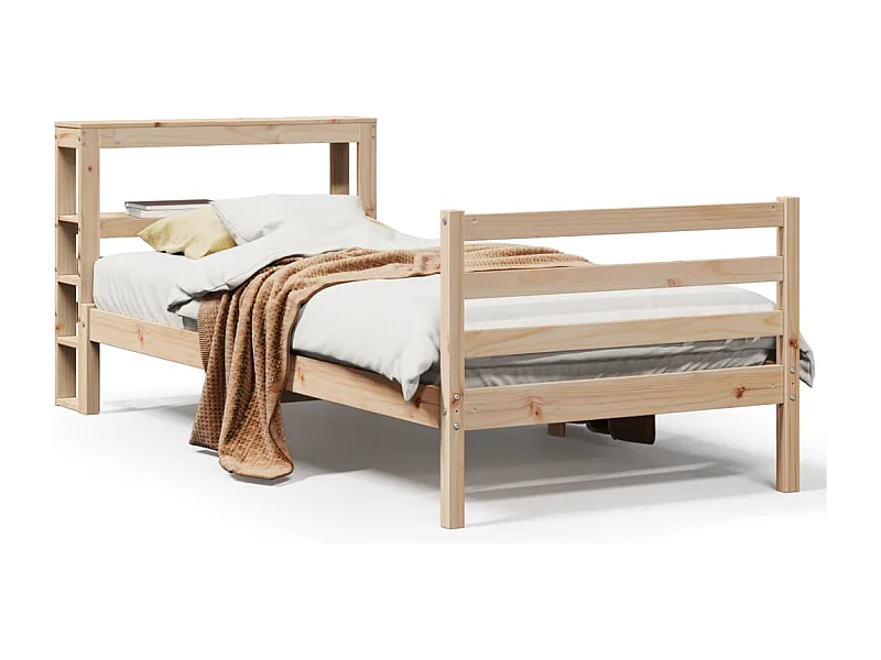 Letto senza Materasso 90x200 cm in Legno Massello di Pino