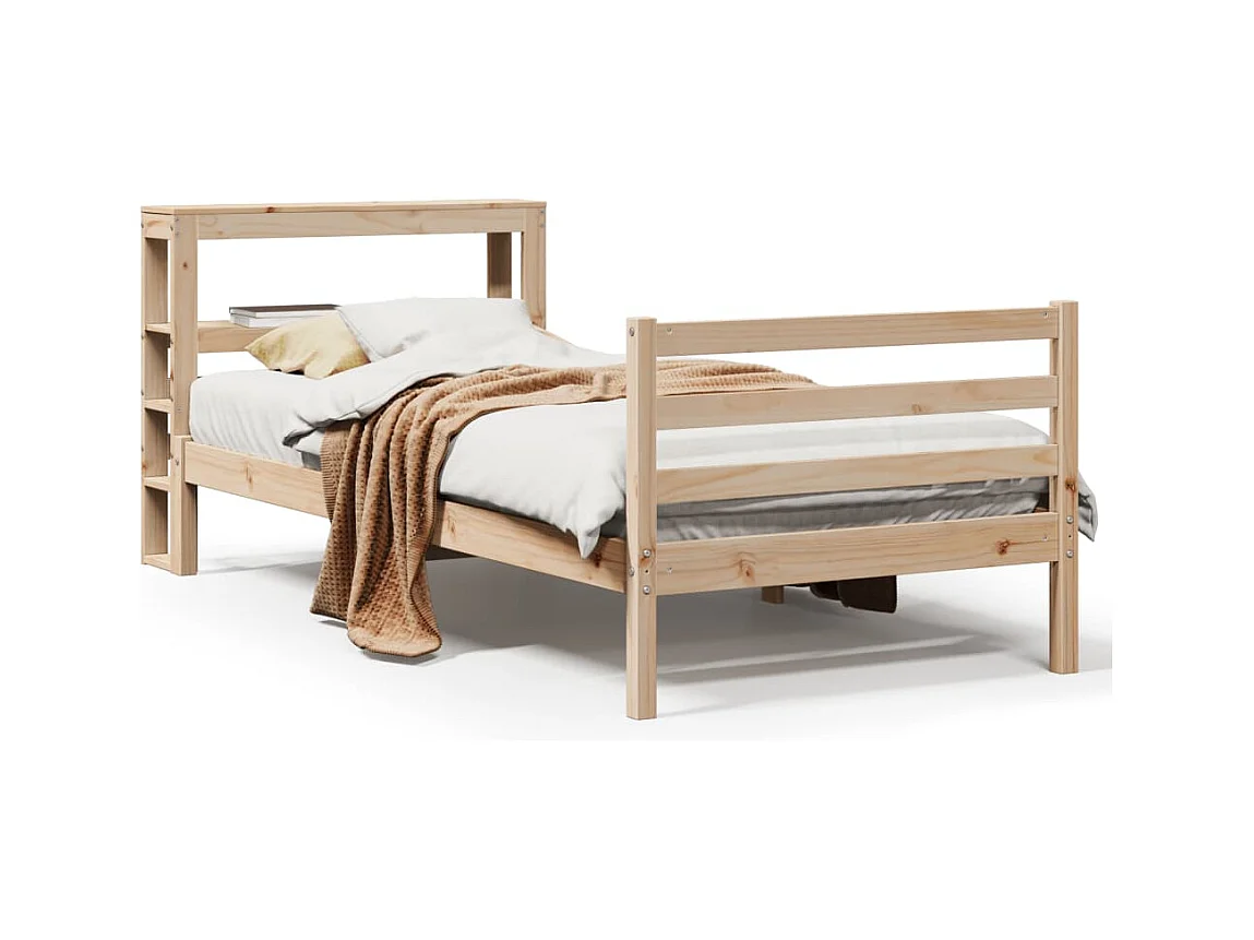 Cadre de lit sans matelas 90x200 cm bois de pin massif