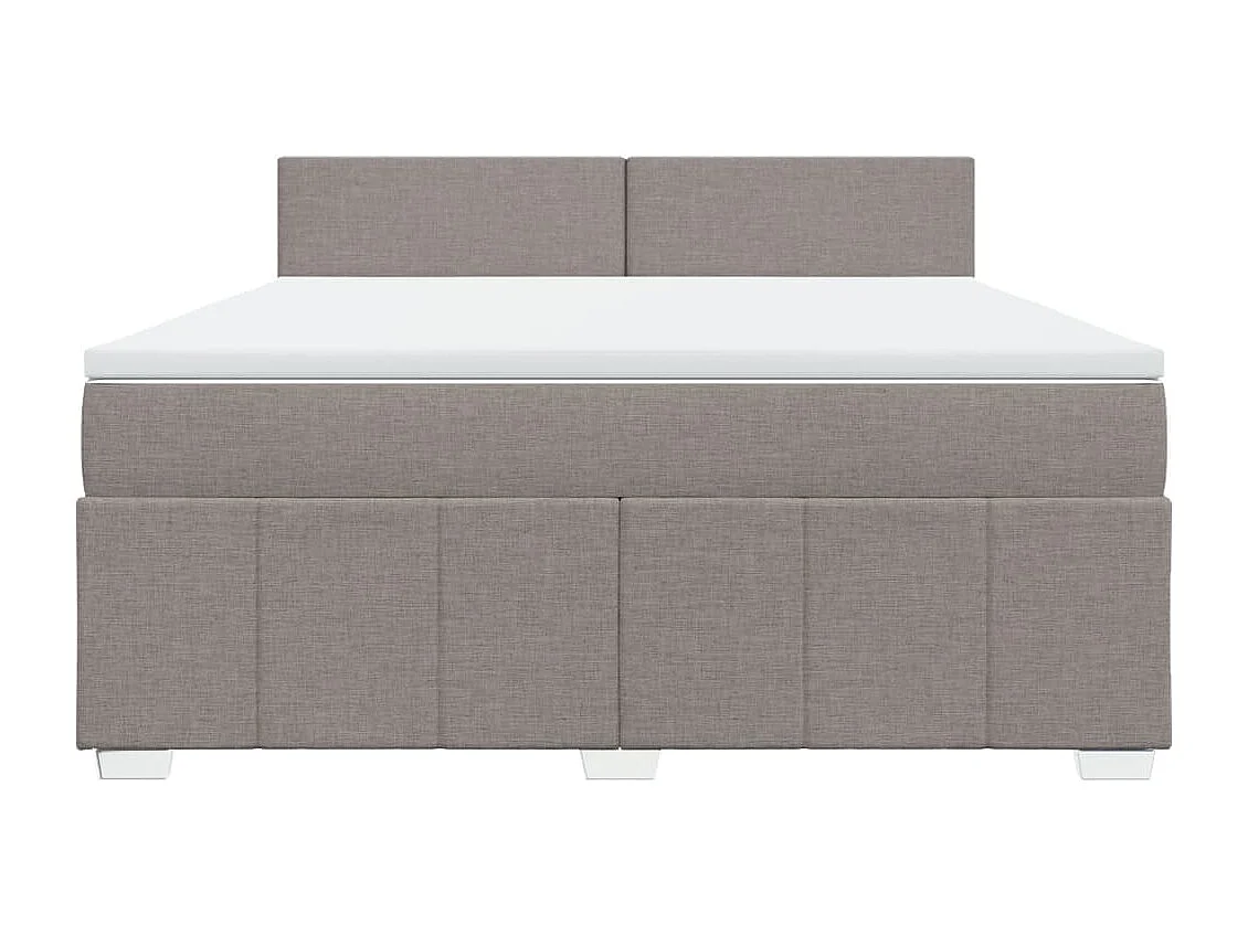 Boxspringbett mit Matratze Taupe 180x200 cm Stoff