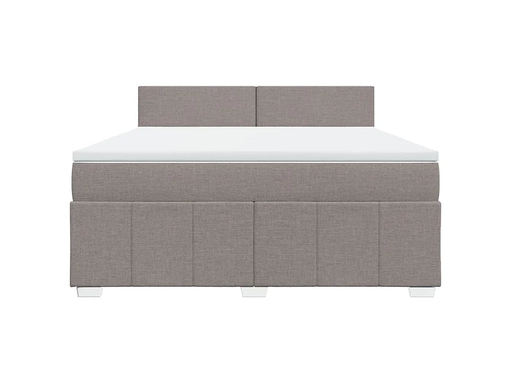 Boxspringbett mit Matratze Taupe 180x200 cm Stoff