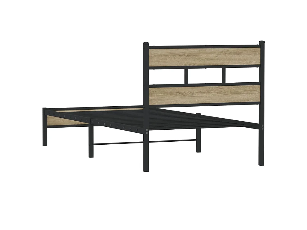 Cadre de lit sans matelas chêne sonoma 90x200 cm