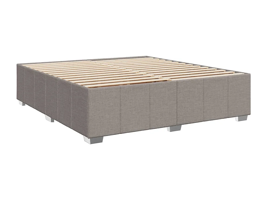 Sommier à lattes de lit avec matelas Taupe 180x200 cm Tissu
