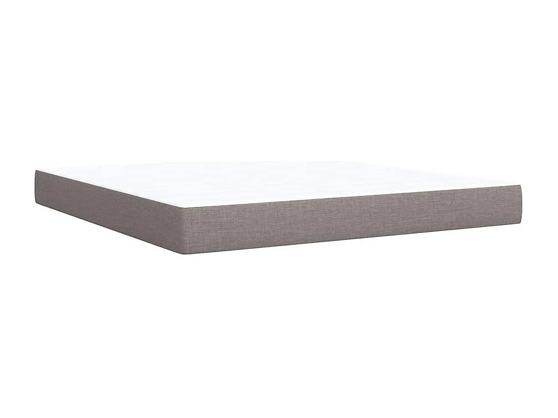 Sommier à lattes de lit avec matelas Taupe 180x200 cm Tissu