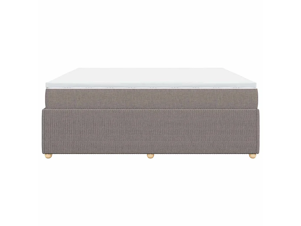 Boxspring met matras stof taupe 180x200 cm