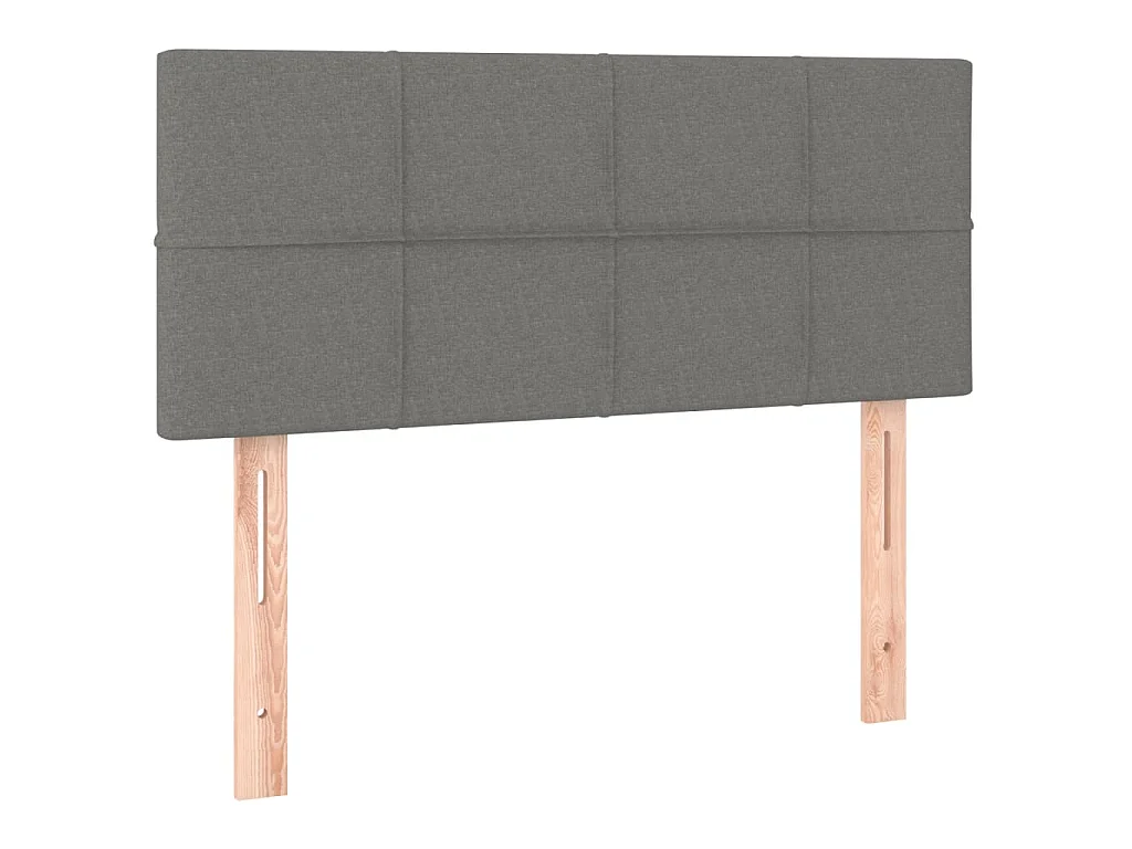 Cama com molas/colchão 90x190 cm tecido cinza-escuro