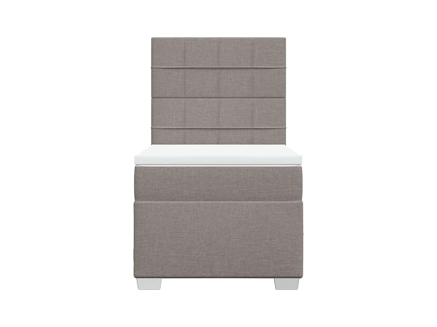 Boxspringbett mit Matratze Taupe 90x200 cm Stoff