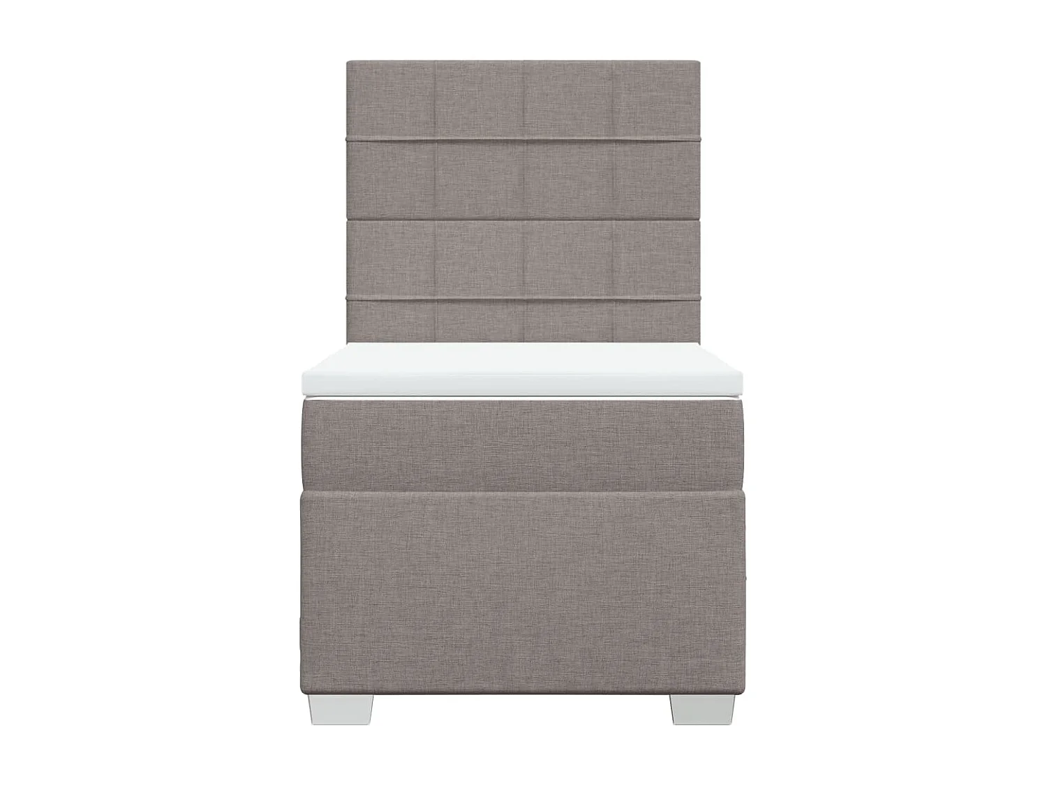 Sommier à lattes de lit avec matelas Taupe 90x200 cm Tissu