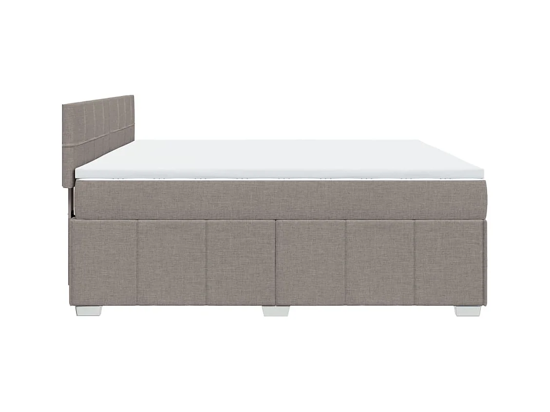 Boxspringbett mit Matratze Taupe 180x200 cm Stoff