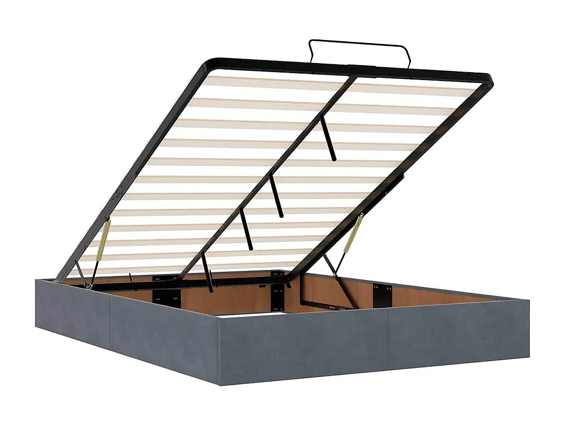 Estructura cama otomana sin colchón gris oscuro 140x200cm