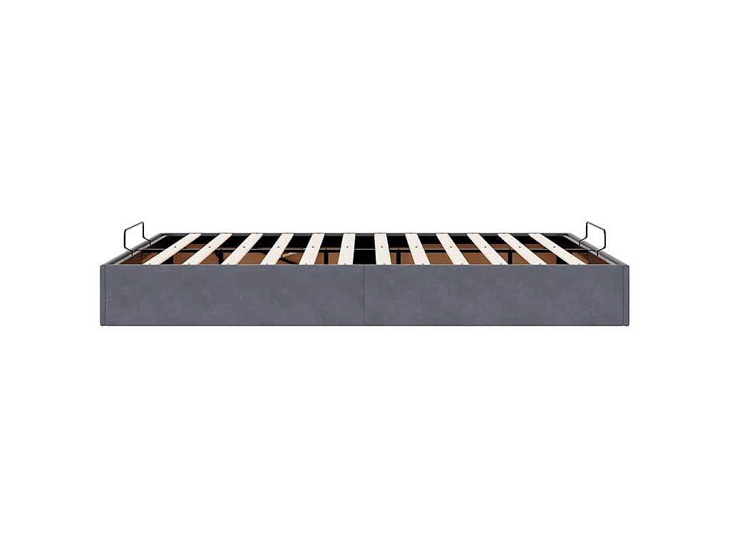 Estrutura de cama otomana sem colchão 140x200cm cinzento escuro