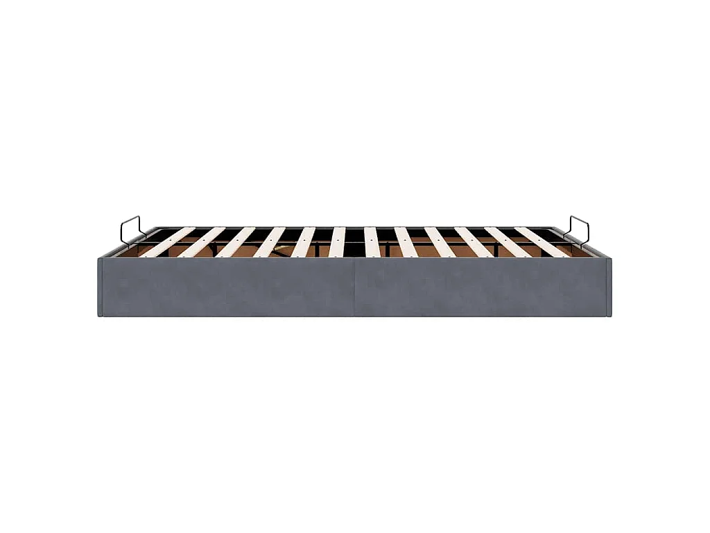 Estrutura de cama otomana sem colchão 140x200cm cinzento escuro